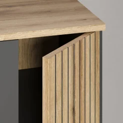 Wandboard Esteban anthrazit Eiche Evoke Coast Nachbildung B/H/T: ca. 167x25x17 cm