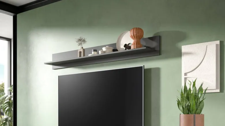 Wandboard LINEA grau matt B/H/T: ca. 160x20x20 cm