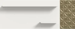Wandboard Prisma weiß gold Optik B/H/T: ca. 140x53x17 cm