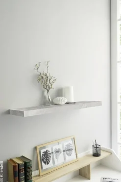 Wandboard Shelvy 80 Beton Optik B/H/T: ca. 80x4x24 cm