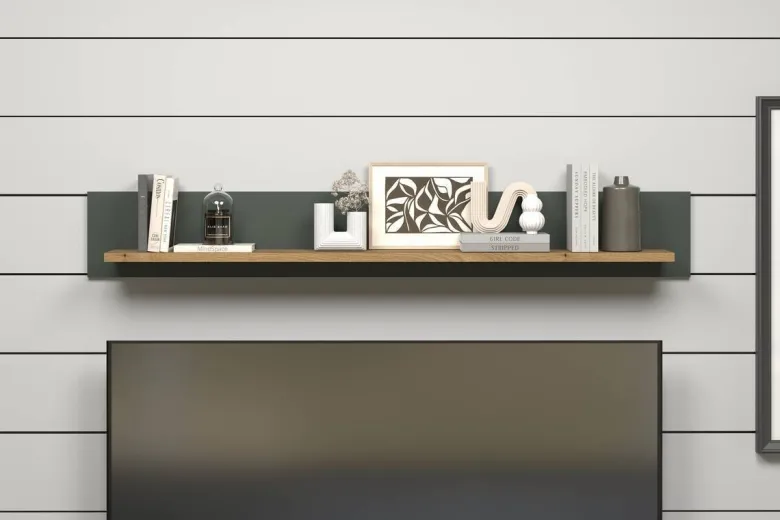 Wandboard Stanton tannengrün Eiche Evoke Coast Nachbildung B/H/T: ca. 156x22x22 cm