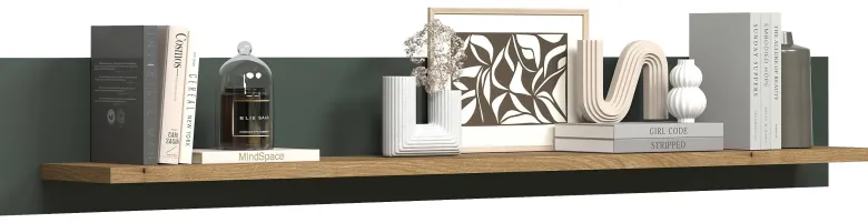 Wandboard Stanton tannengrün Eiche Evoke Coast Nachbildung B/H/T: ca. 156x22x22 cm