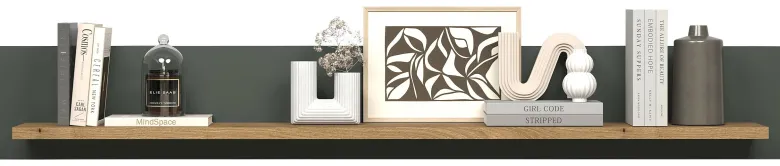 Wandboard Stanton tannengrün Eiche Evoke Coast Nachbildung B/H/T: ca. 156x22x22 cm