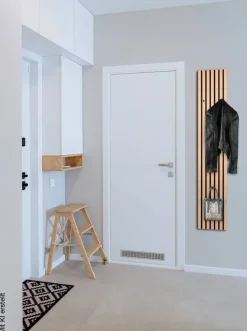 Wandgarderobe Grace Eiche Artisan Nachbildung schwarz B/H/T: ca. 25x160x7 cm
