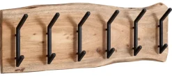 Wandgarderobe natur schwarz pulverbeschichtet B/H/T: ca. 100x29x12,5 cm
