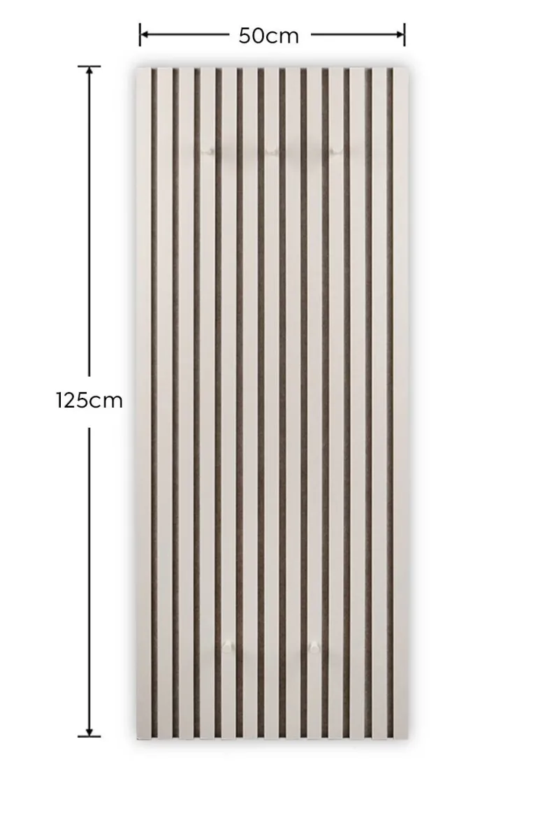 Wandpaneel Grace sand MDF Filz B/H/T: ca. 50x125x7 cm