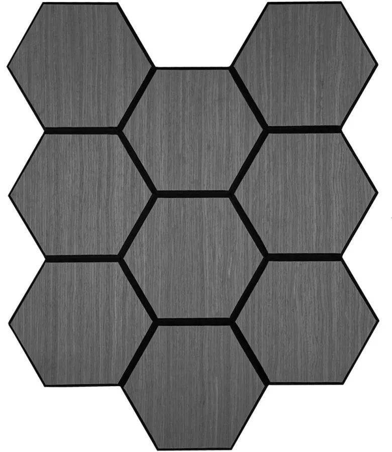 Wandpaneel grau B/H: ca. 55x65 cm