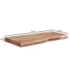 Wandregal braun Holz B/H/T: ca. 60x4x26 cm