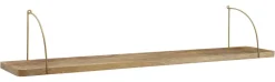 Wandregal braun Holz B/H/T: ca. 22x25x100 cm