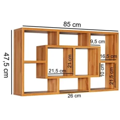 Wandregal buche lackiert Nachbildung B/H/T: ca. 85x47,5x16 cm