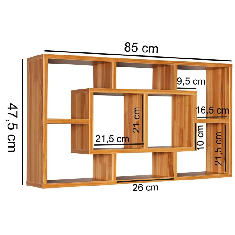 Wandregal buche lackiert Nachbildung B/H/T: ca. 85x47,5x16 cm