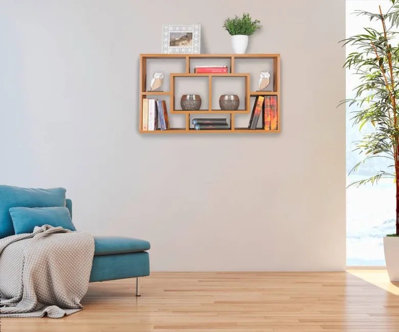 Wandregal buche lackiert Nachbildung B/H/T: ca. 85x47,5x16 cm