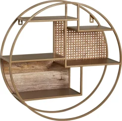 Wandregal messing pulverbeschichtet natur B: ca. 62 cm