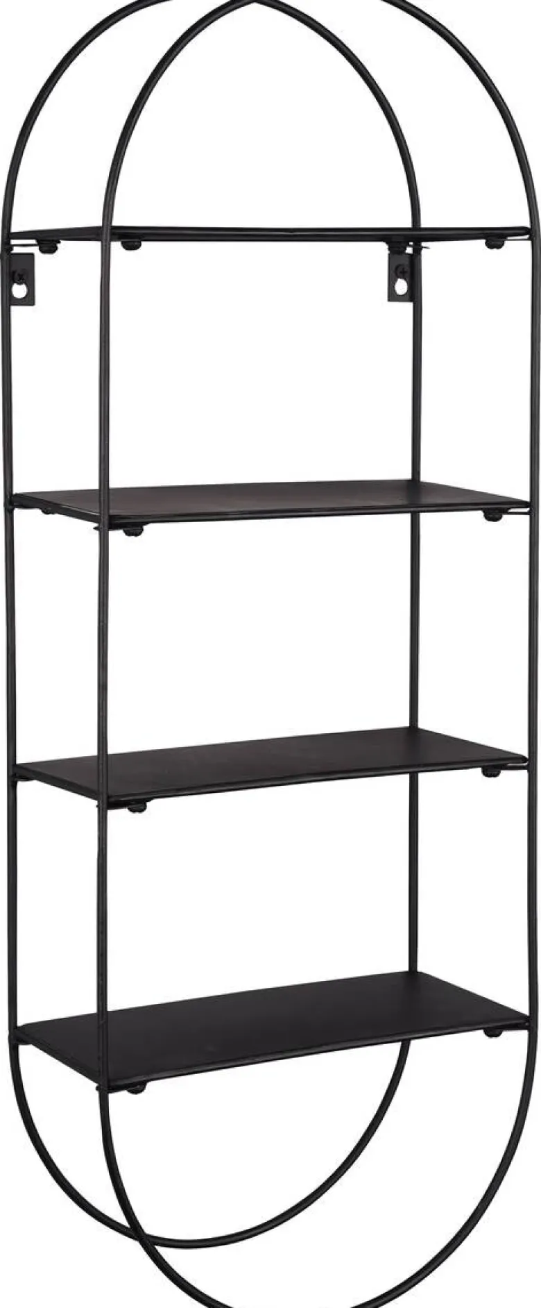 Wandregal Nala schwarz Metall B/H/T: ca. 24x66x12 cm