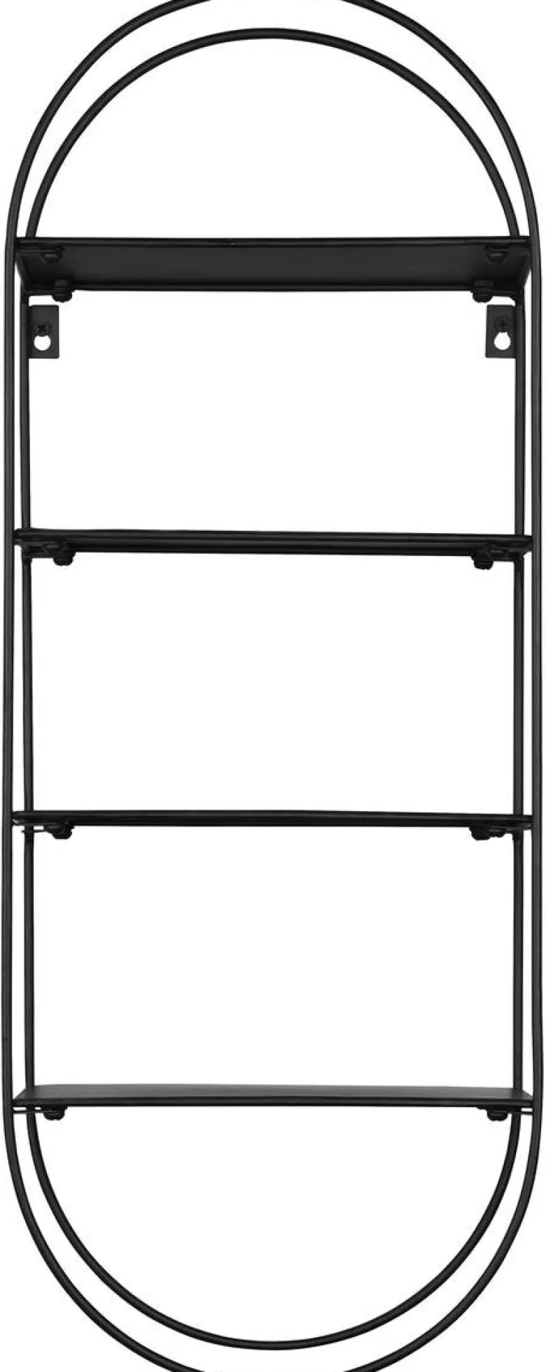 Wandregal Nala schwarz Metall B/H/T: ca. 24x66x12 cm