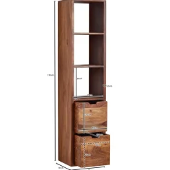 Wandregal rosenholz Holz B/H/T: ca. 35x150x30 cm