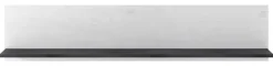 Wandregal Smart 1 Massivholz kiefer weiß schwarz B/H/T: ca. 140x30x25 cm