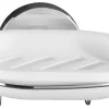 Wand-Seifenschale Chrom Stahl B/H/L: ca. 13x6x12 cm