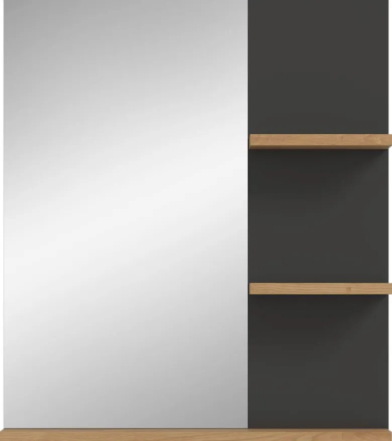 Wandspiegel Canu Basalt Eiche Artisan Nachbildung B/H/T: ca. 63x73x16 cm
