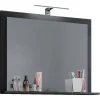 Wandspiegel Lendas anthrazit Holzwerkstoff B/H/T: ca. 60x65x17 cm