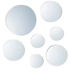 Wandspiegel-Set Circle grau