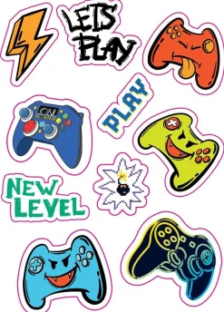Wandsticker Gaming B/L: ca. 50x70 cm