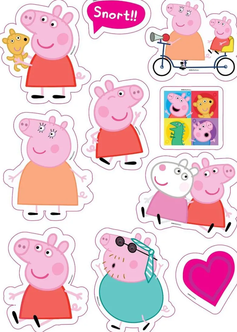 Wandsticker Peppa Pig B/L: ca. 50x70 cm
