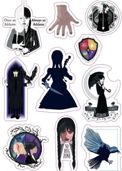 Wandsticker Wednesday B/L: ca. 50x70 cm