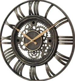Wanduhr anthrazit T/D: ca. 6x51 cm