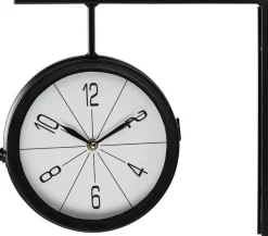 Wanduhr schwarz B/H/L: ca. 33x10x29 cm