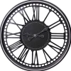 Wanduhr schwarz B/H/L/D: ca. 49,5x6,5x53x50 cm