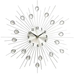 Wanduhr silber T/D: ca. 5x31 cm