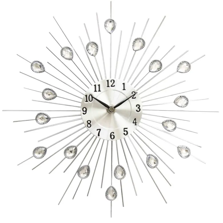 Wanduhr silber T/D: ca. 5x31 cm