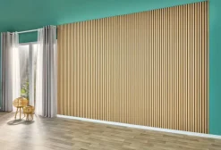 Wand- und Akustikpaneel Eiche L/B/H: ca. 244x60x1 cm pro Stück