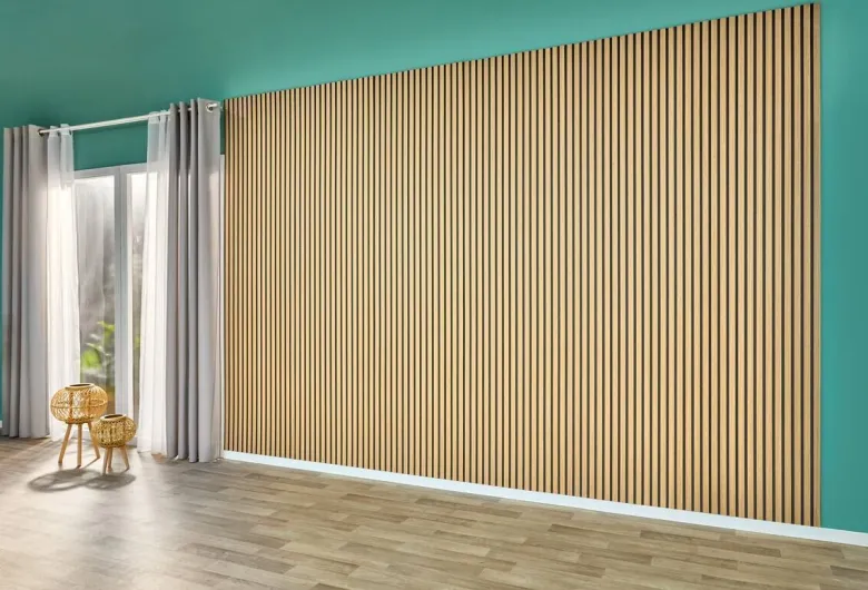 Wand- und Akustikpaneel Eiche L/B/H: ca. 244x60x1 cm pro Stück