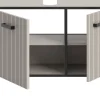 Waschbeckenunterschrank BAGNO schwarz Kaschmirgrau Nachbildung B/H/T: ca. 80x63x36 cm