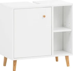 Waschbeckenunterschrank Bjarne weiß matt B/H/T: ca. 60,2x59,3x33,05 cm