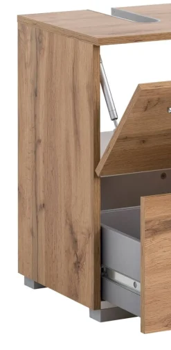 Waschbeckenunterschrank Carlos Eiche Landhaus Nachbildung B/H/T: ca. 60,2x59,1x35 cm