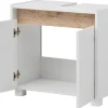 Waschbeckenunterschrank Cosmo perlweiß Optik B/H/T: ca. 56,9x54,6x33 cm