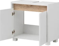 Waschbeckenunterschrank Cosmo perlweiß Optik B/H/T: ca. 56,9x54,6x33 cm