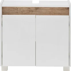 Waschbeckenunterschrank Cosmo perlweiß Optik B/H/T: ca. 56,9x54,6x33 cm