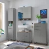 Waschbeckenunterschrank Denver grau matt Eiche Evoke Coast Nachbildung B/H/T: ca. 80x60x35 cm