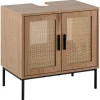 Waschbeckenunterschrank Eiche natur Optik B/H/T: ca. 60x60x40 cm