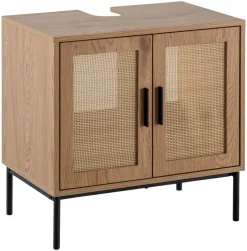 Waschbeckenunterschrank Eiche natur Optik B/H/T: ca. 60x60x40 cm