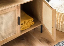 Waschbeckenunterschrank Eiche natur Optik B/H/T: ca. 60x60x40 cm