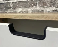 Waschbeckenunterschrank Emmik weiß matt Eiche Eiche weiß Nachbildung B/H/T: ca. 59,8x62,4x32,6 cm
