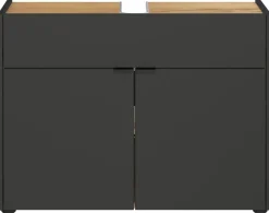 Waschbeckenunterschrank 4497-549 Graphit Eiche Navarra Nachbildung B/H/T: ca. 80x60x34 cm