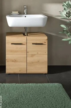 Waschbeckenunterschrank Ice Artisan Oak Nachbildung B/H/T: ca. 60x54x30 cm