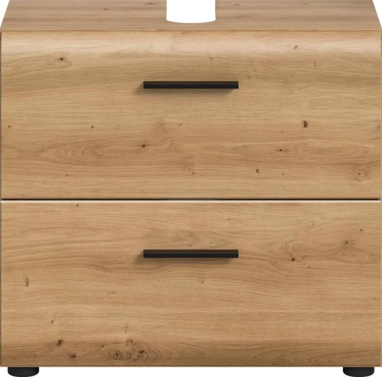 Waschbeckenunterschrank Ice Artisan Oak Nachbildung B/H/T: ca. 60x54x60 cm