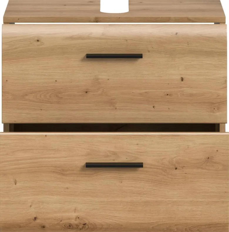 Waschbeckenunterschrank Ice Artisan Oak Nachbildung B/H/T: ca. 60x54x60 cm